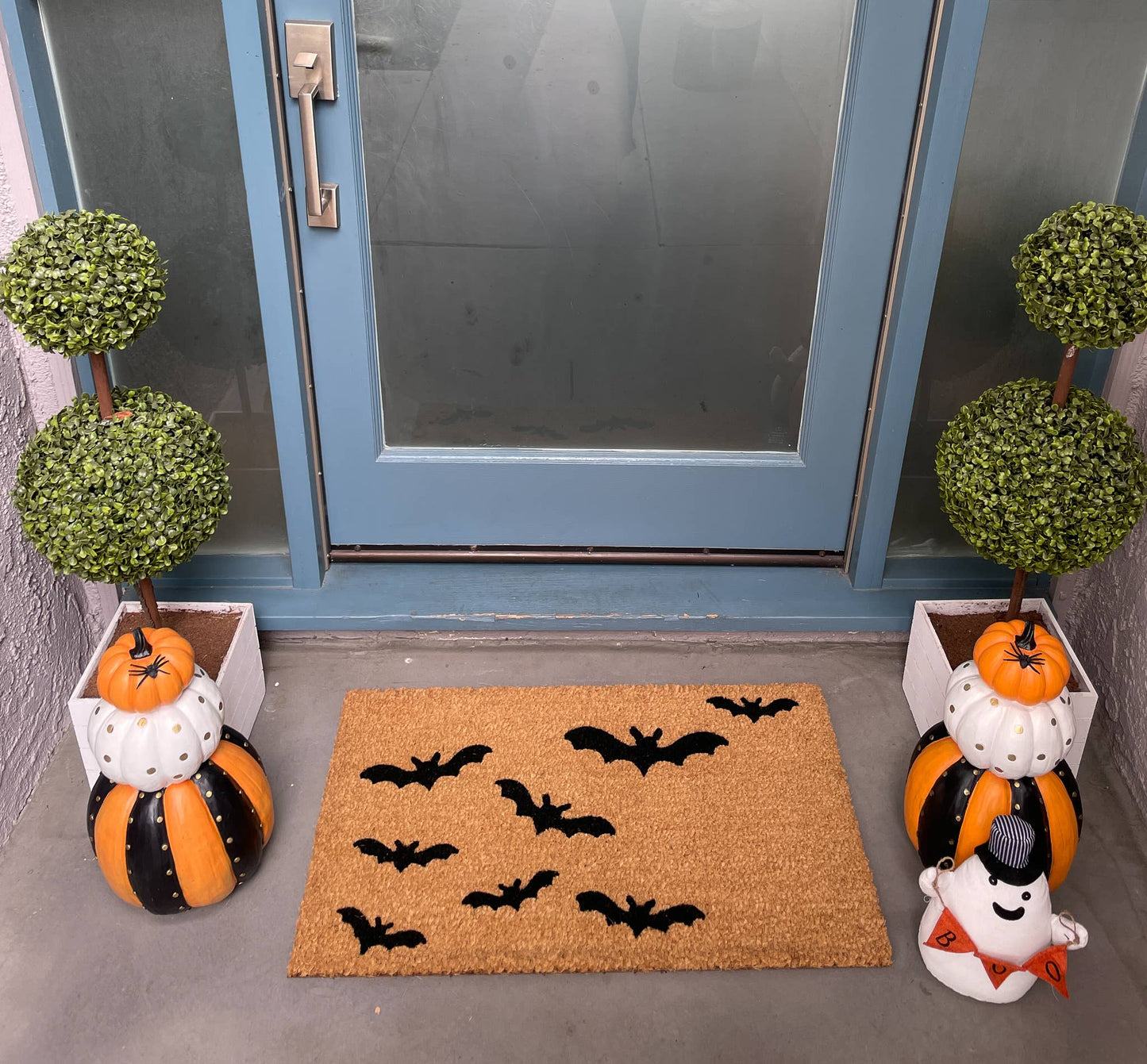 Bat Pattern Halloween Doormat