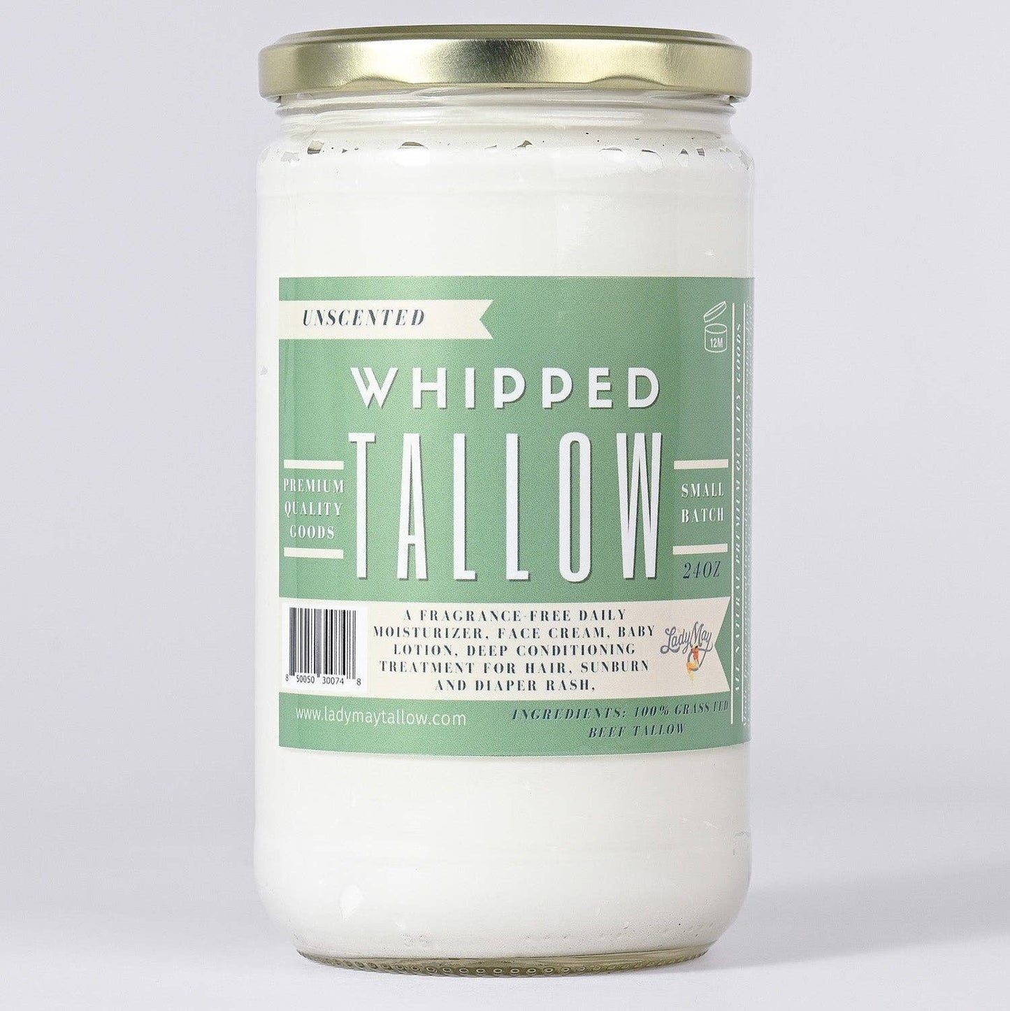 Whipped Tallow – All-Natural Moisturizer | Choose Scent & Size (2oz–85oz)