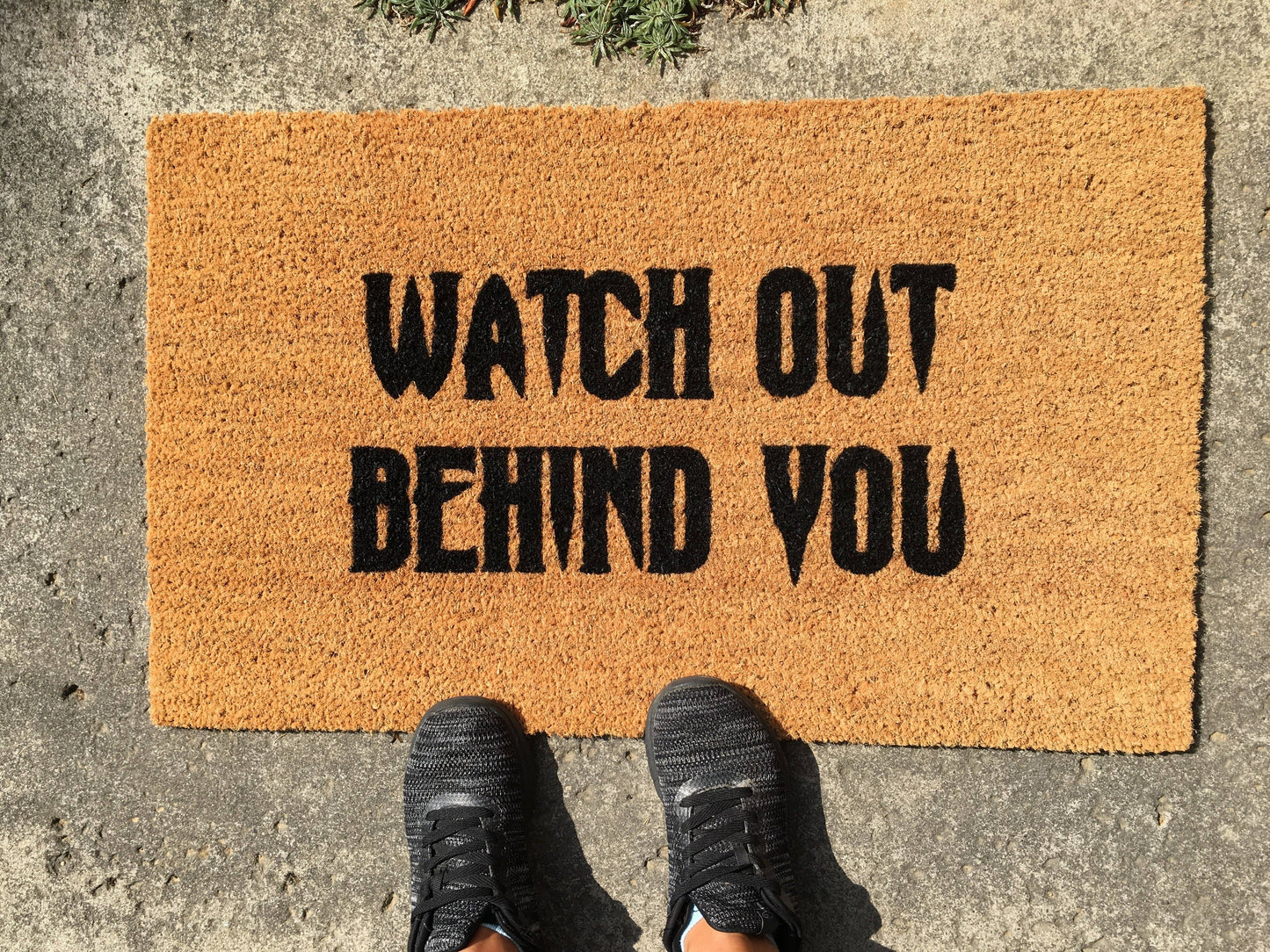 Watch Out Behind You Halloween Doormat