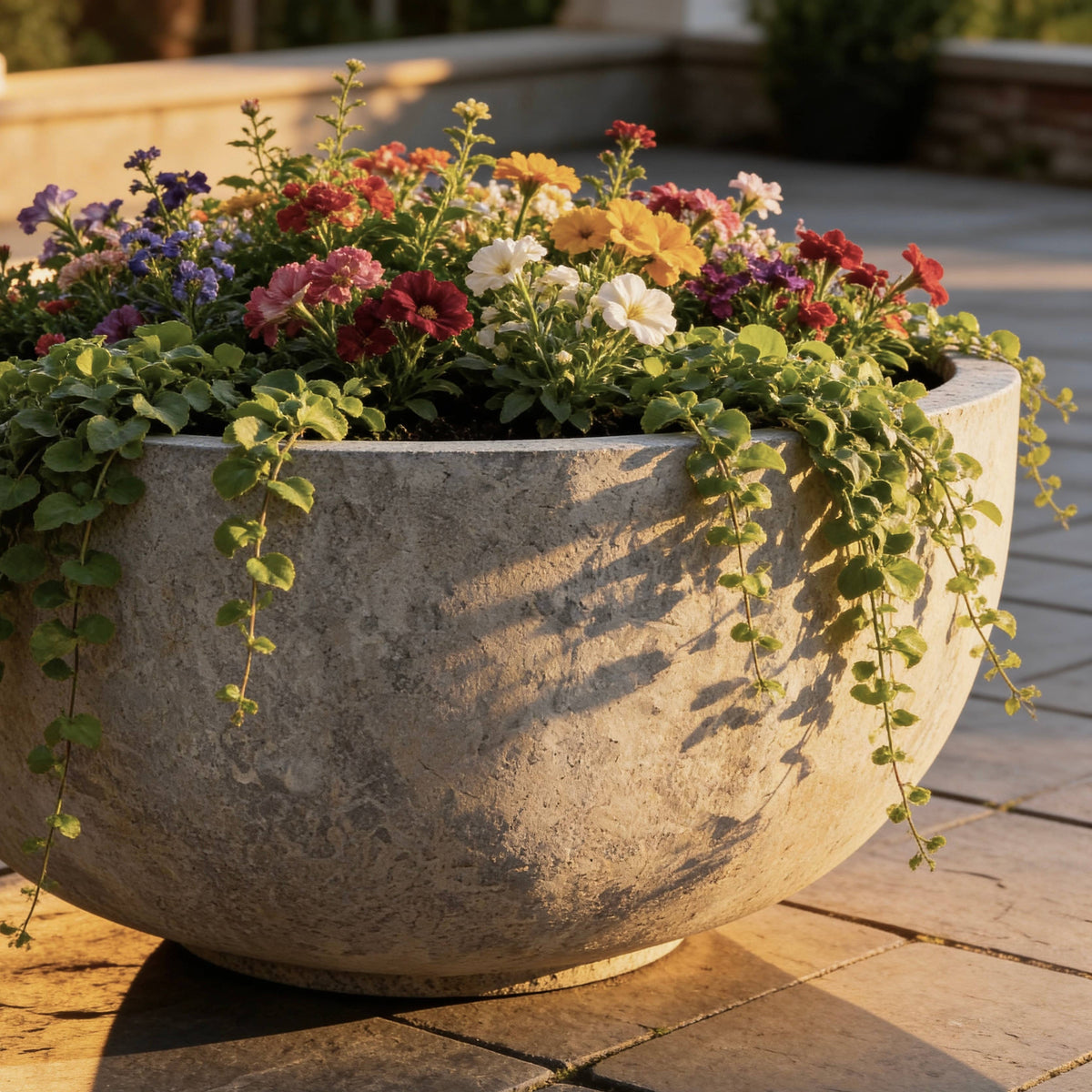 22-31 Large old tone Fiberglass Pond Planter garden pot