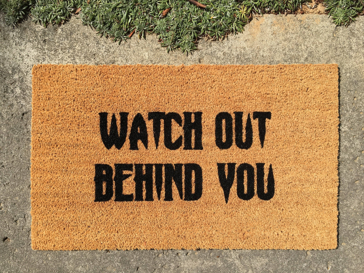 Watch Out Behind You Halloween Doormat