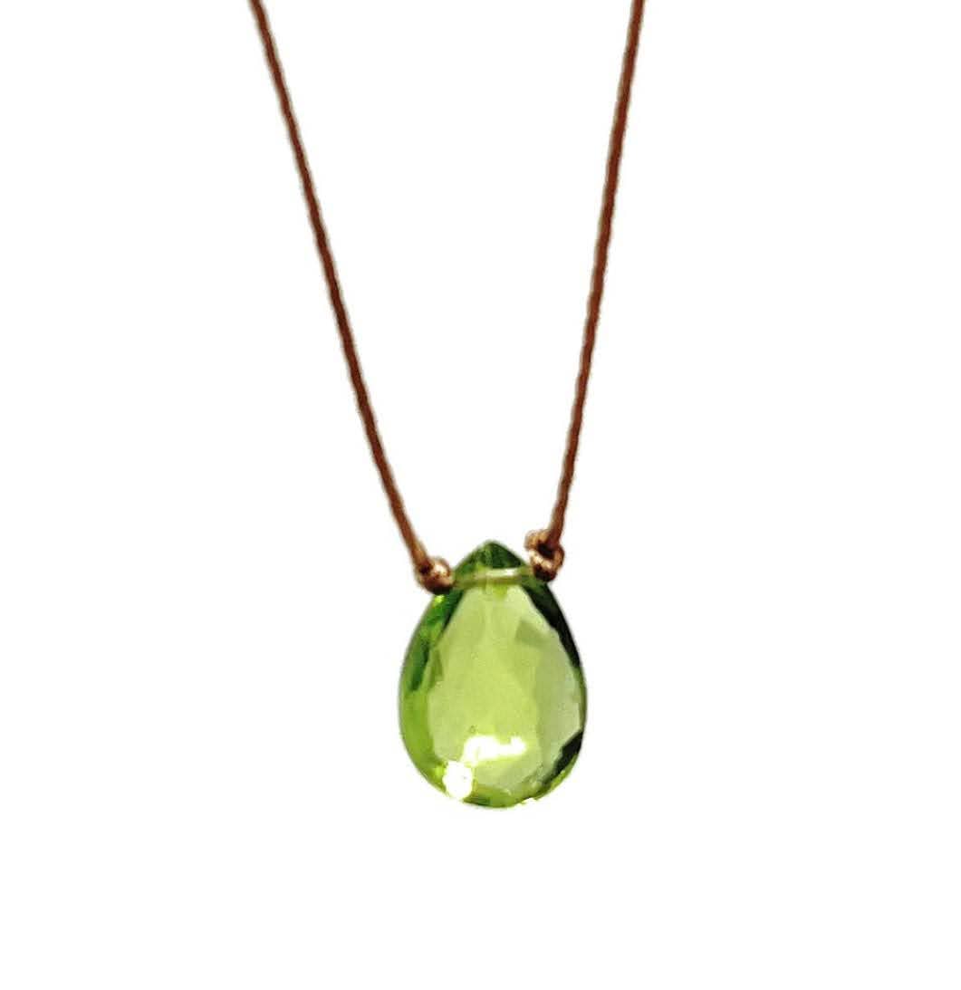 Peridot Small Teardrop Necklace