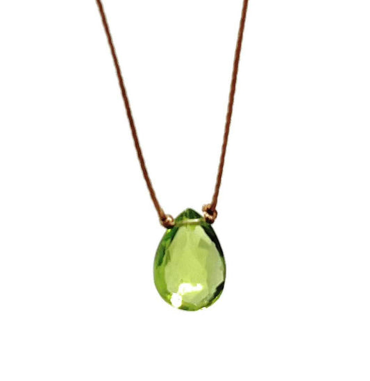Peridot Small Teardrop Necklace