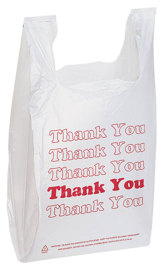 Plastic "Thank You" T-Shirt Bags