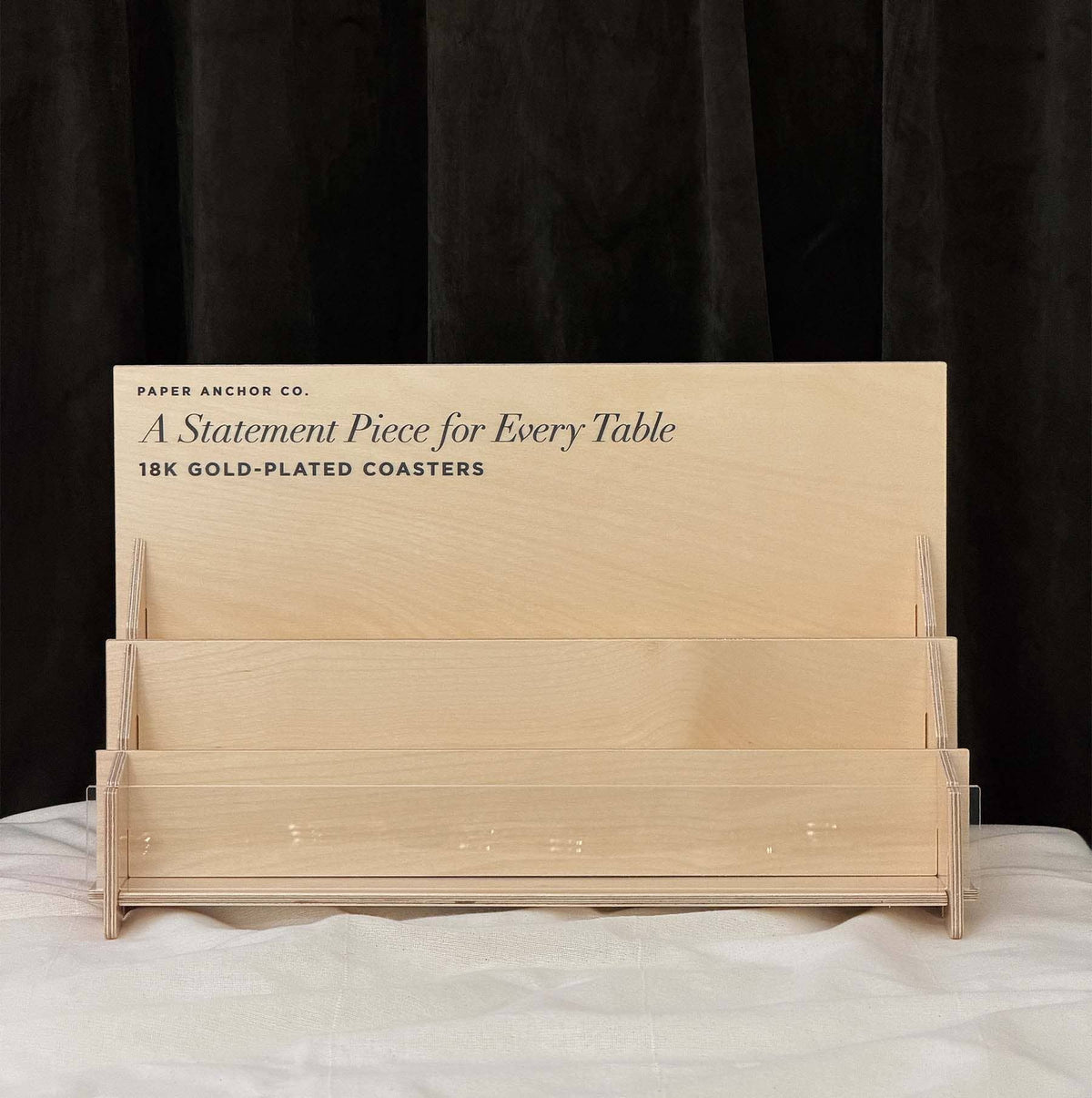 Paper Anchor Co. Drink Coaster Countertop Display (Unfilled)