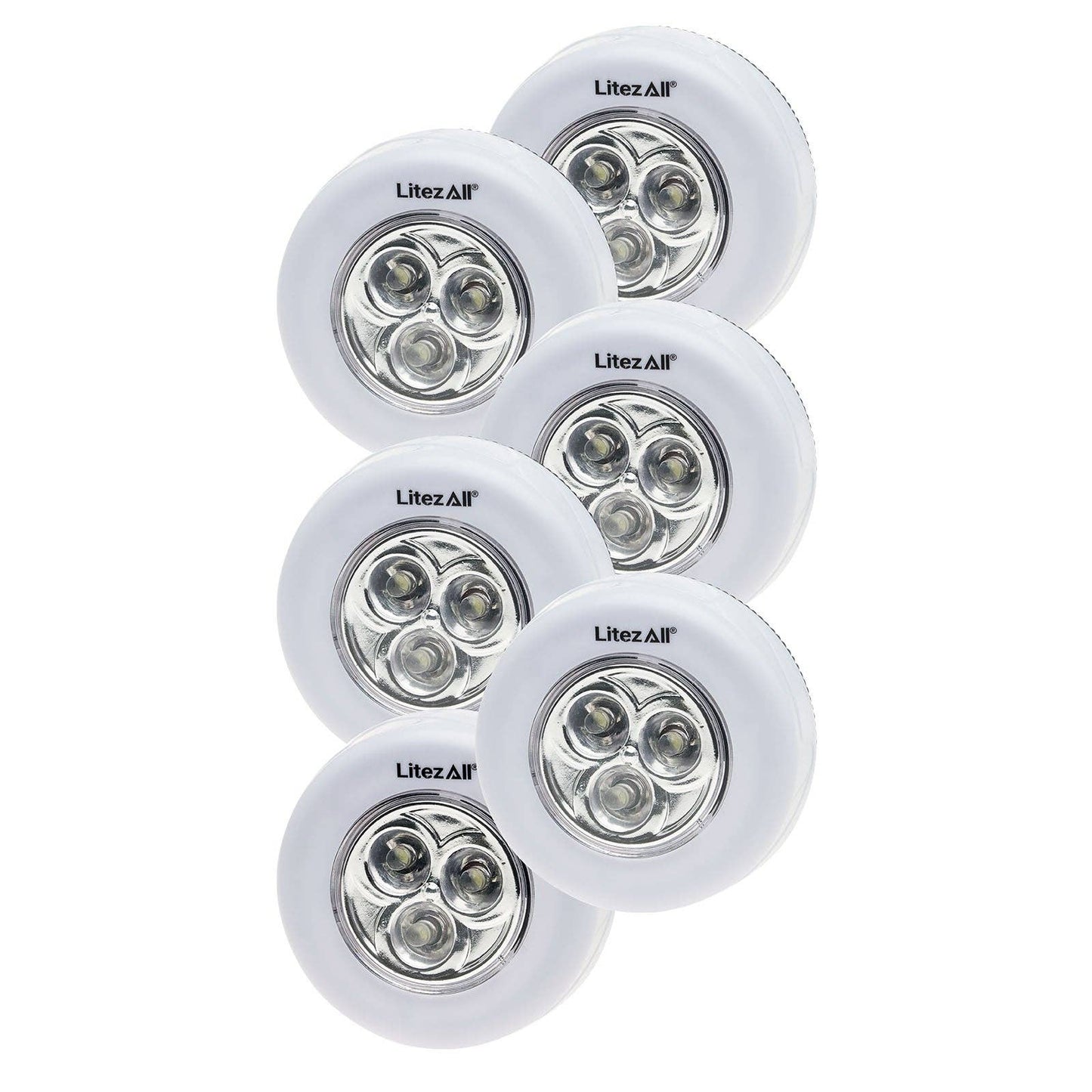 LitezAll LED Puck Light 6 Pack