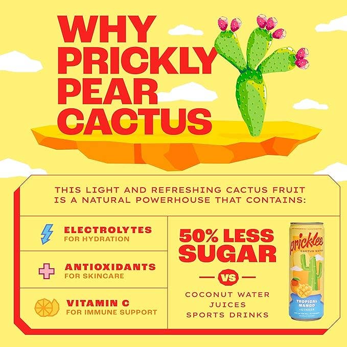 Pricklee Cactus Water - Tropical Mango (12-pack)