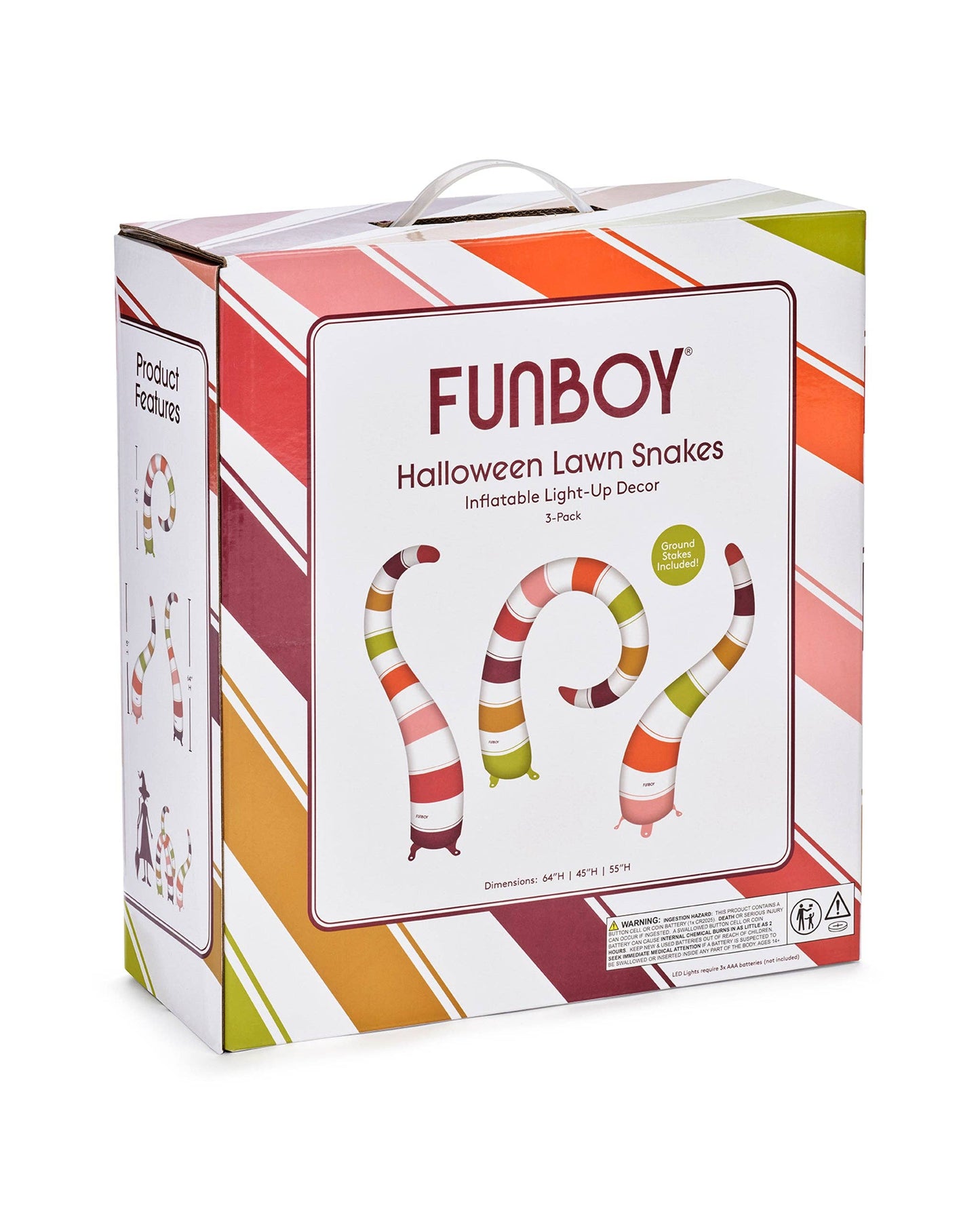 Colorful Halloween Lawn Snakes