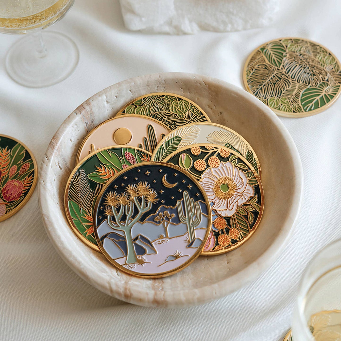 Cool Desert Gold Drink Coasters | Valentine Gifts