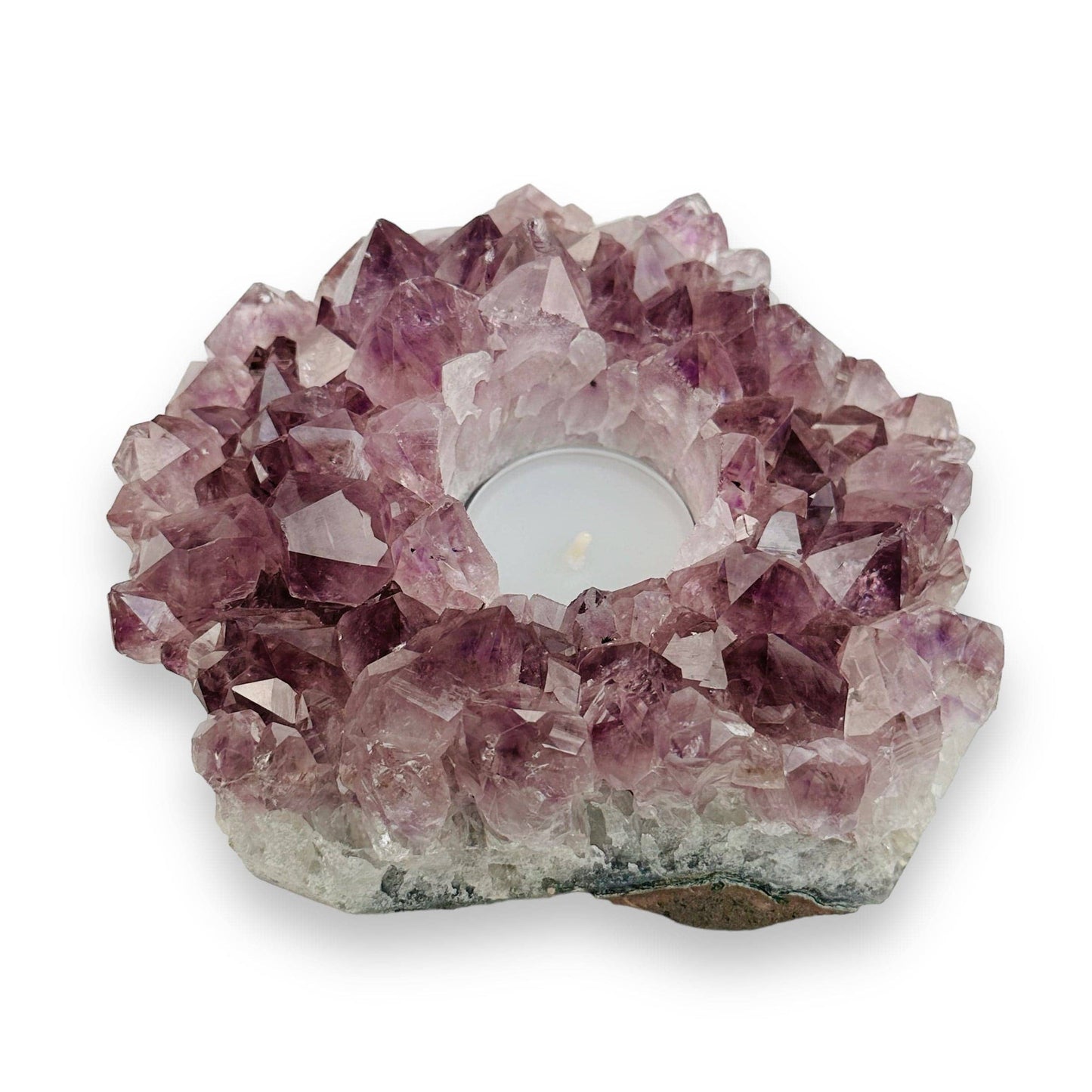Amethyst Crystal Candle Holders - A Grade - (RK2-01)