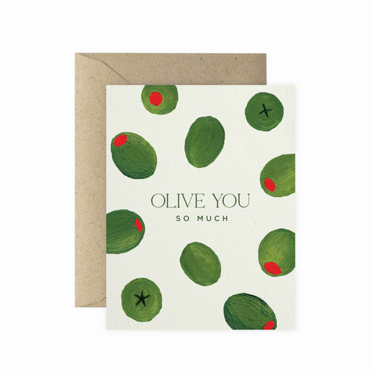 Olive You Love Greeting Card | Valentine's & Friendship