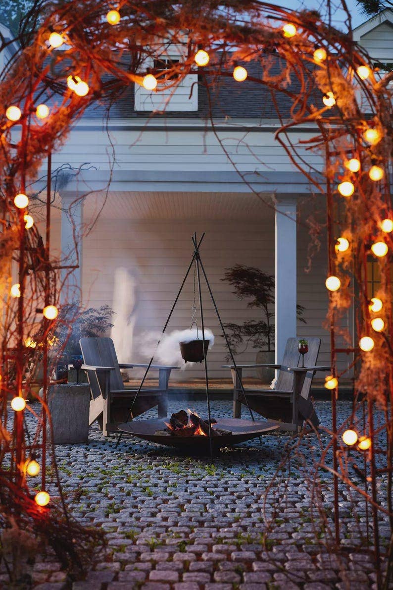 Large Rustic Metal Garden Arch Arbor