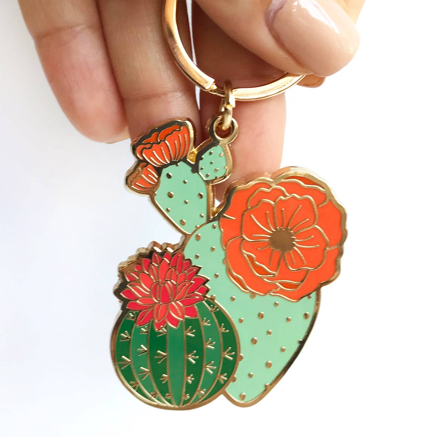 Blooming Cacti Plant Keychain | Mother's Day Gift