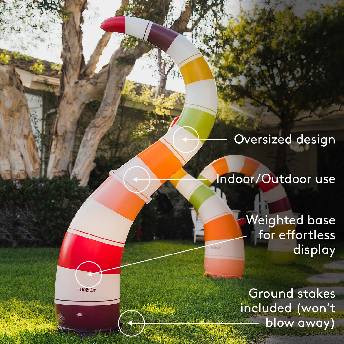 Colorful Halloween Lawn Snakes
