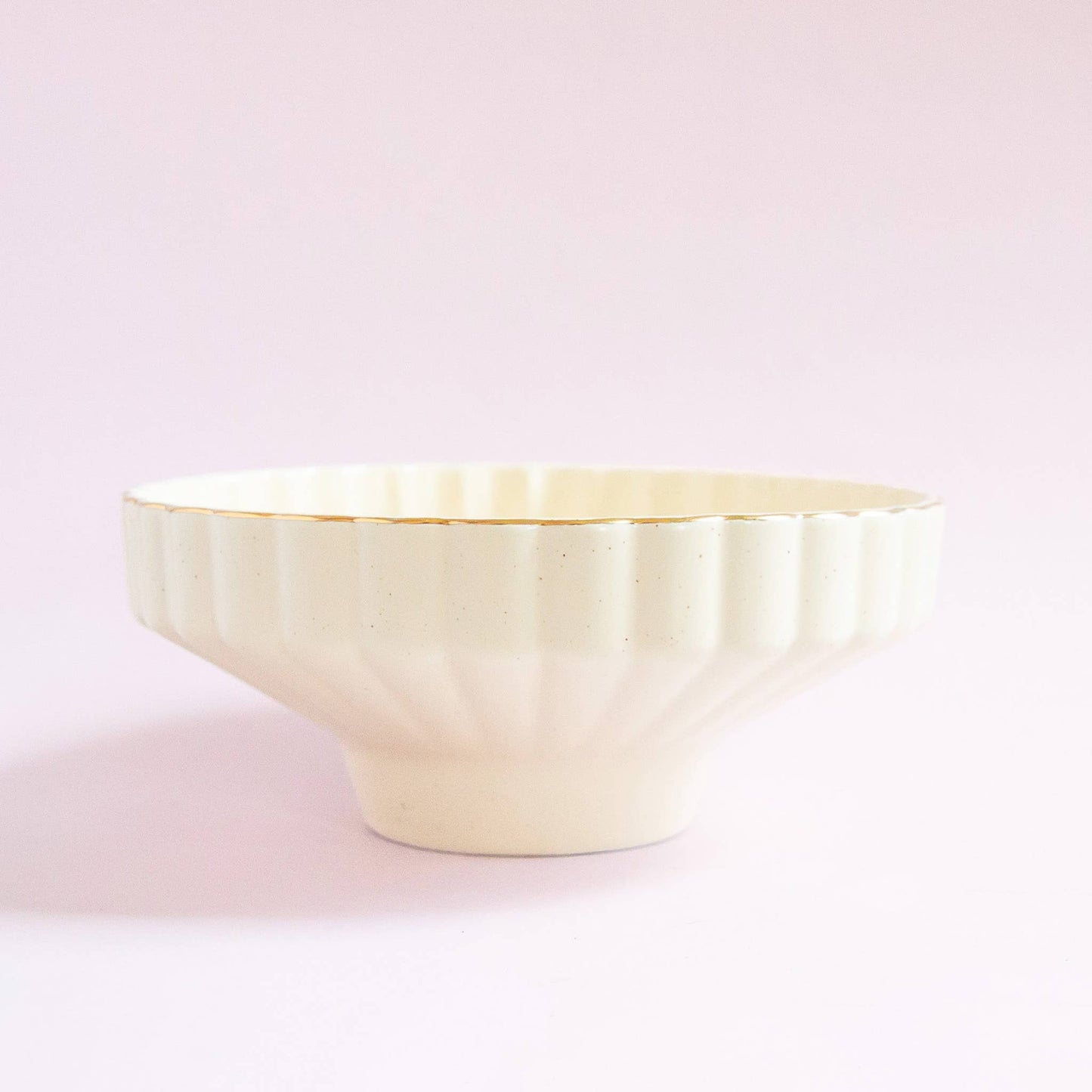 Delphine Low Bowl | Vintage White Speckle