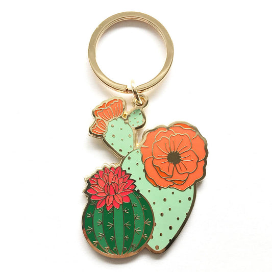 Blooming Cacti Plant Keychain | Mother's Day Gift