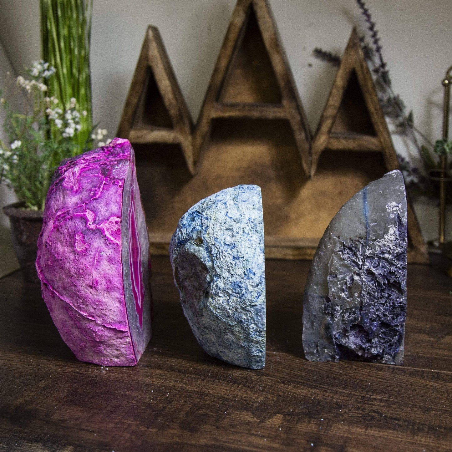 Agate Geode Cut Base Crystal Lamp