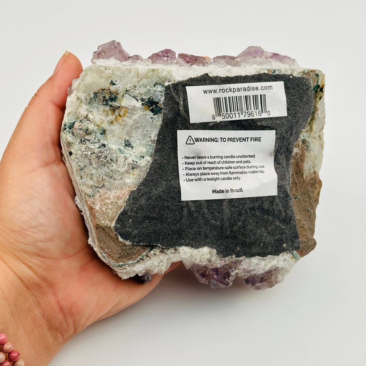 Amethyst Crystal Candle Holders - A Grade - (RK2-01)