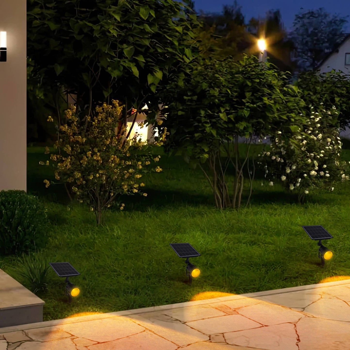 Solar Powered LED Spotlight Wall Light Landscape Light