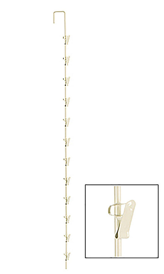 Metal Spring Clip 12 Hook Merchandiser Strip - 32"L