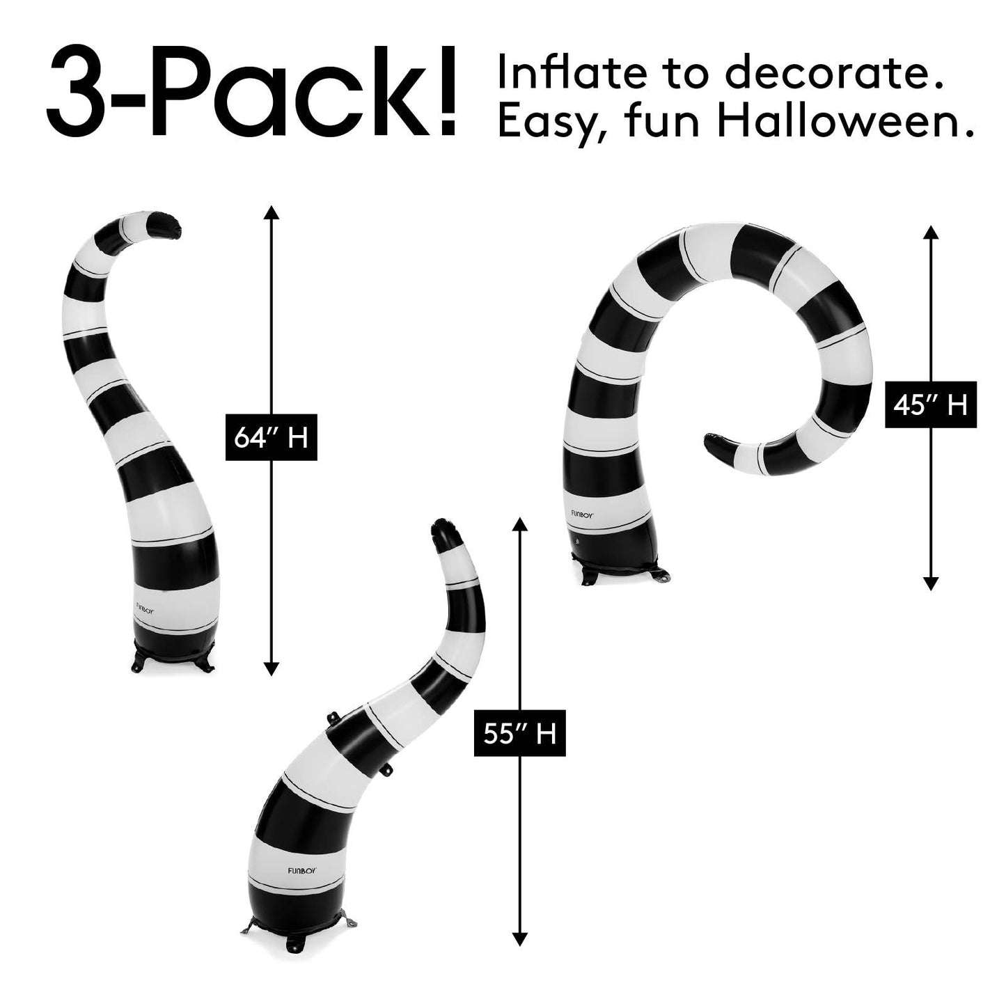 Black and White Halloween Lawn Snakes