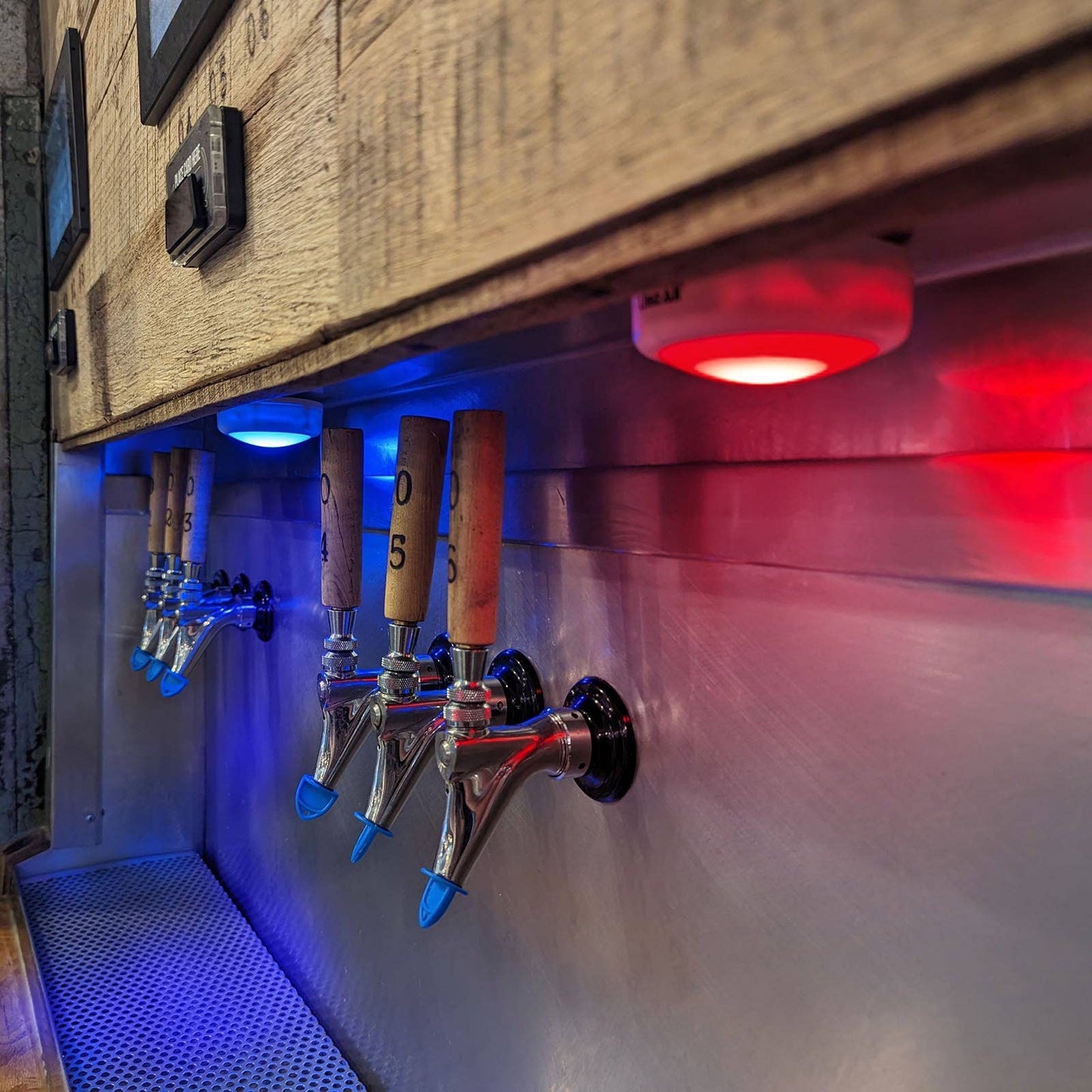 LitezAll Remote Control RGB Puck Lights 3 Pack