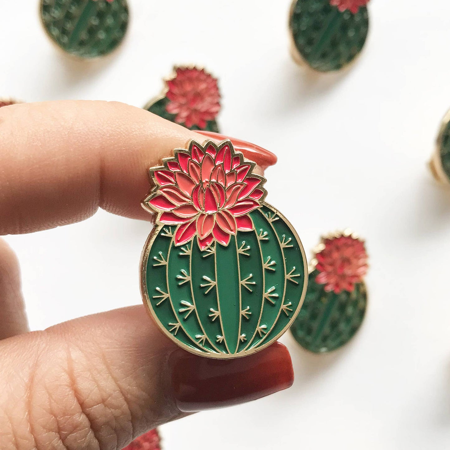 Julia Blooming Cactus Lapel Pin | Summer Gift + Garden Gift