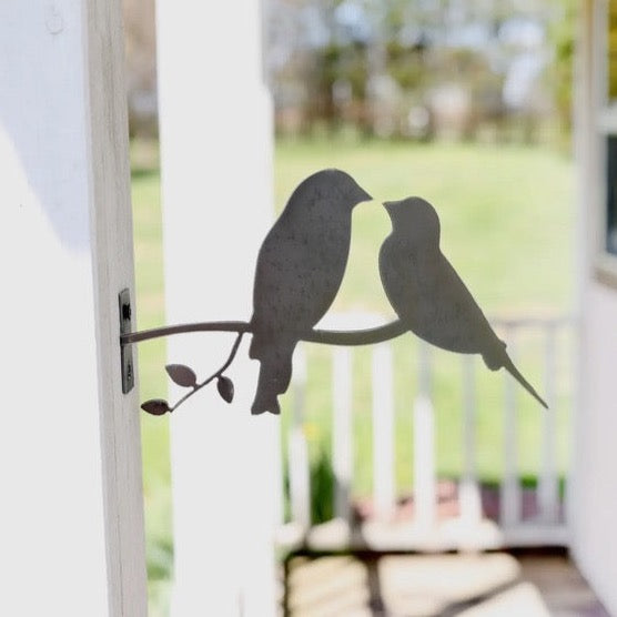 Metal Bird Statue - Love Birds Statue