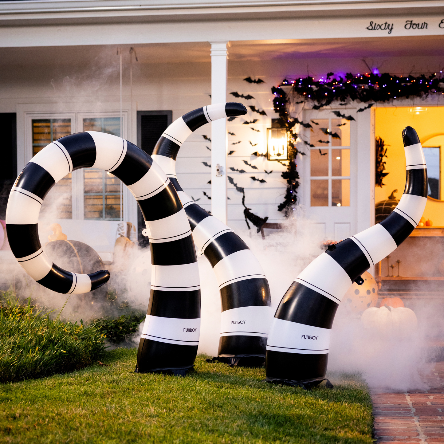 Black and White Halloween Lawn Snakes