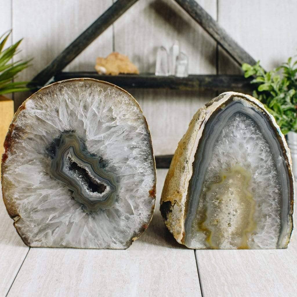 Agate Geode Cut Base Crystal Lamp