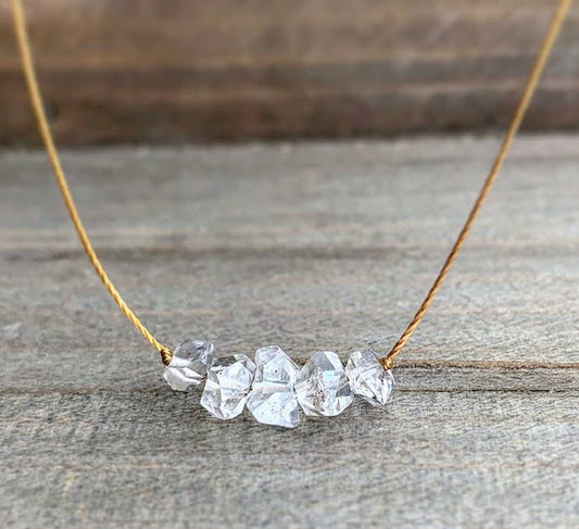 Herkimer Diamond Bar Necklace