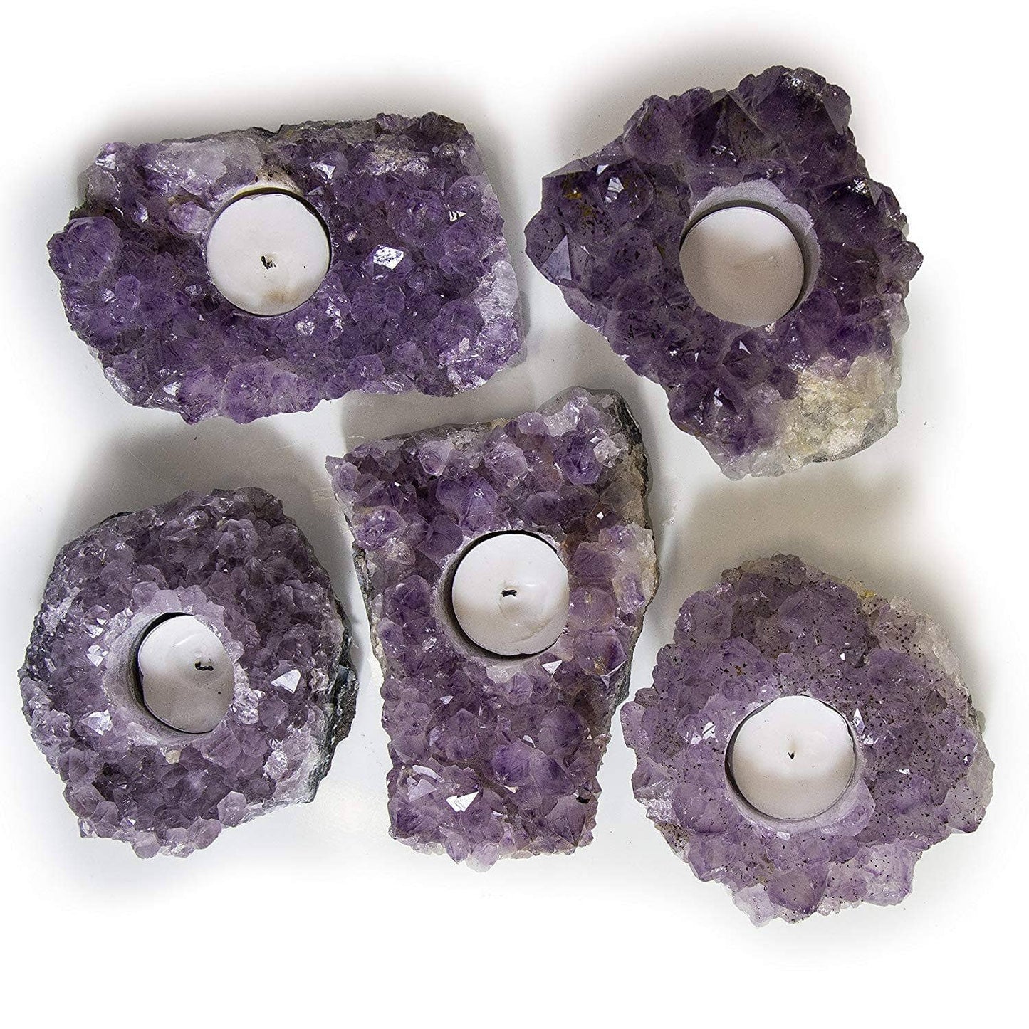 Amethyst Crystal Candle Holders (RK2-01)