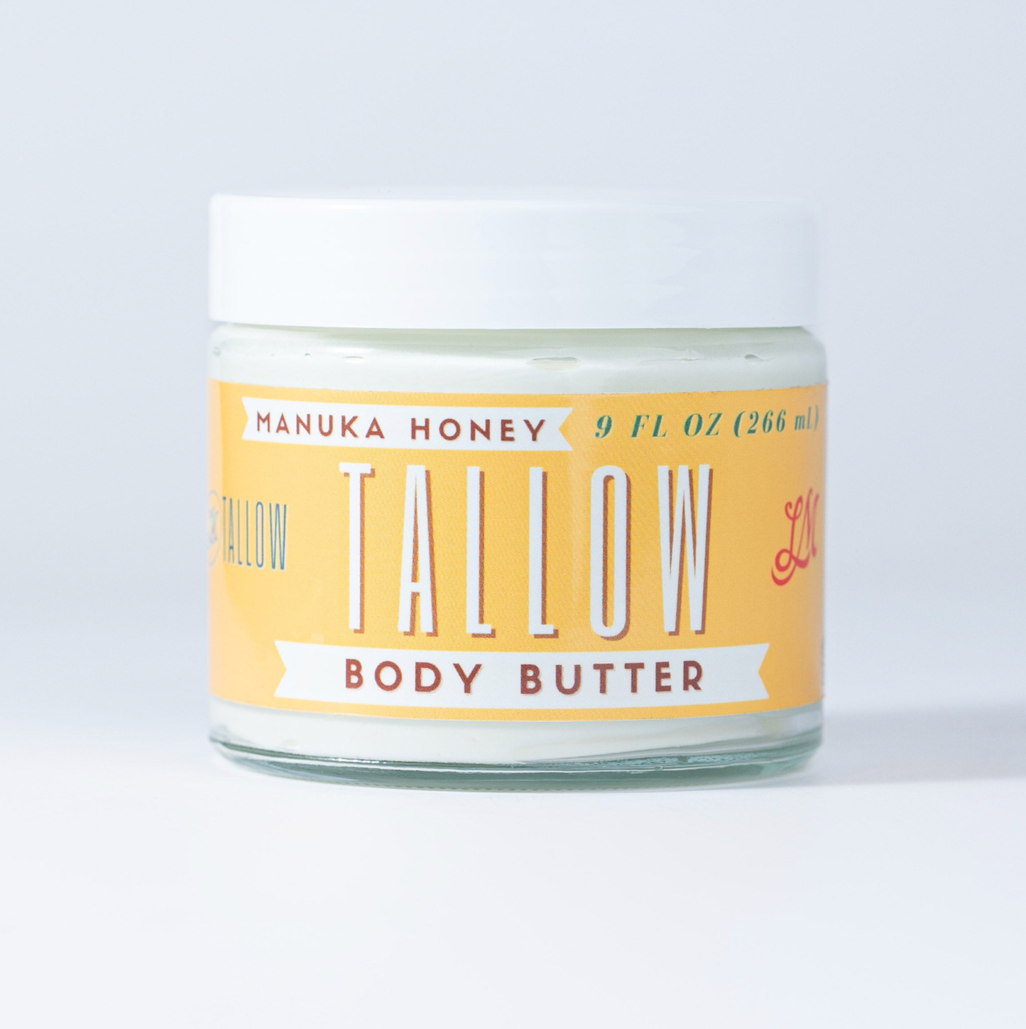9oz Manuka Honey & Rosehip Tallow Body Butter