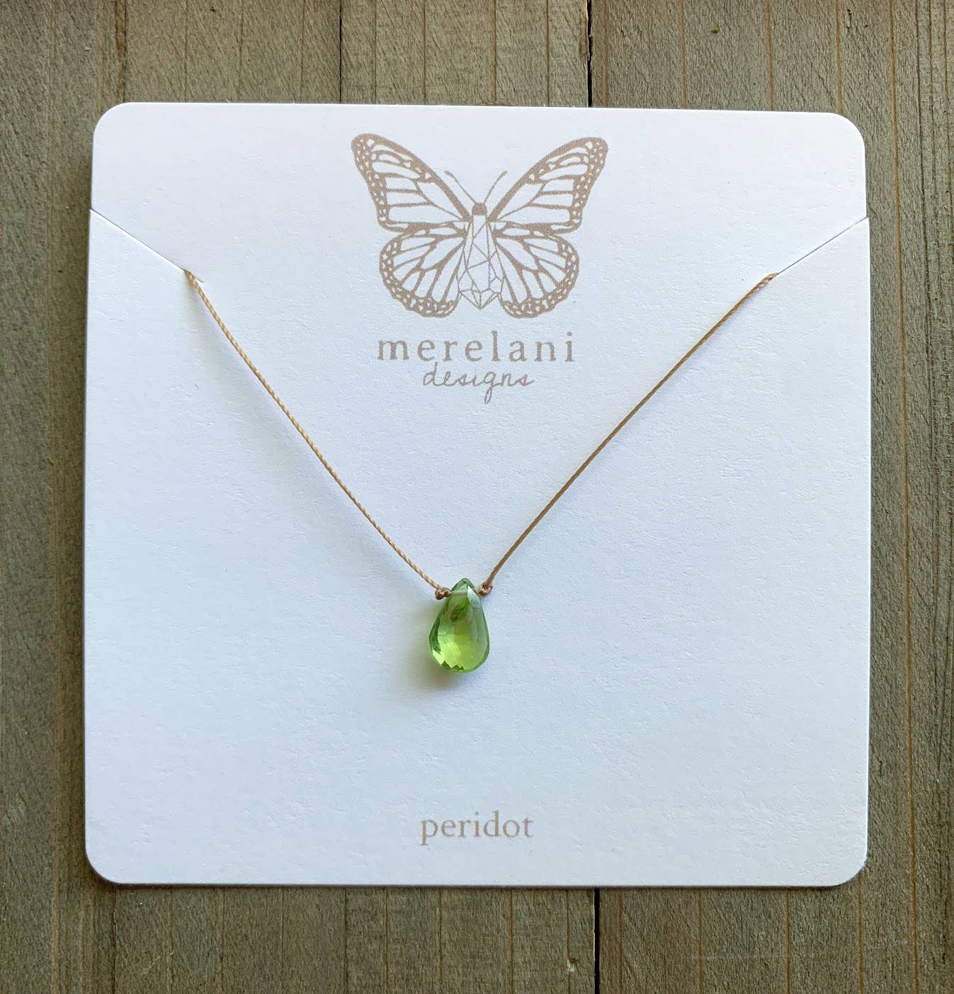 Peridot Small Teardrop Necklace