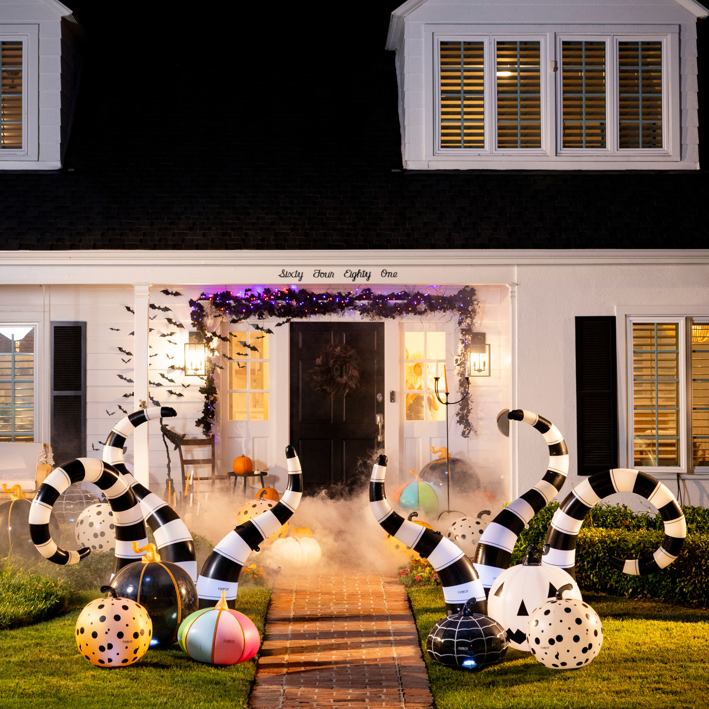 Black and White Halloween Lawn Snakes