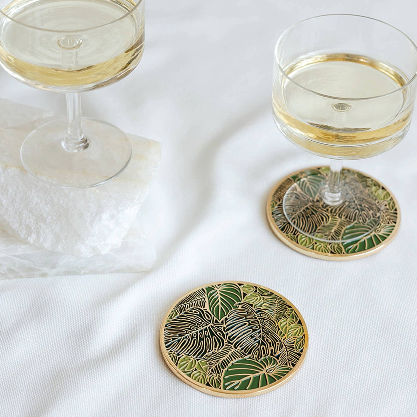 Lush Verte Gold Drink Coasters | Valentine Gifts