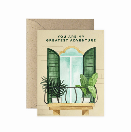 Greatest Adventure Greeting Card | Valentine Love Friendship