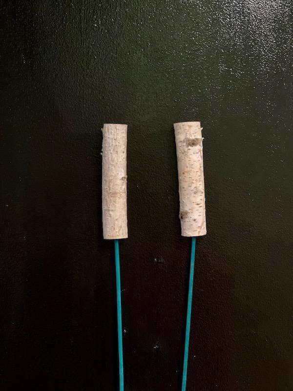 6" and 12" Mini birch Poles on 12" or 18" Picks