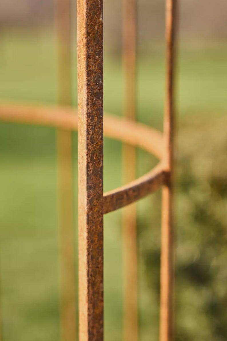 Large Rustic Metal Garden Arch Arbor