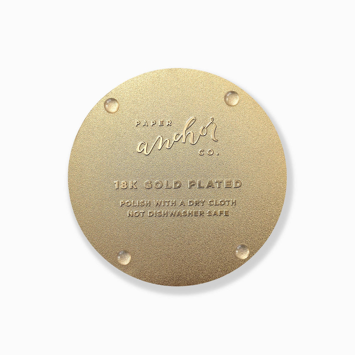 Vibrant Flora Gold Drink Coasters | Holiday + Hostess Gifts