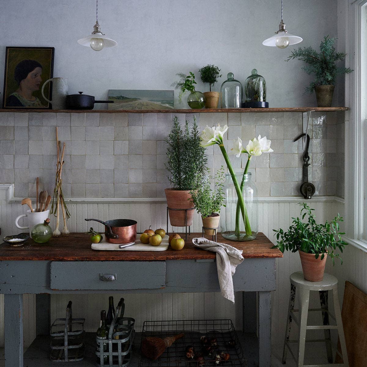 Terracotta Studio Planter, Whitewash