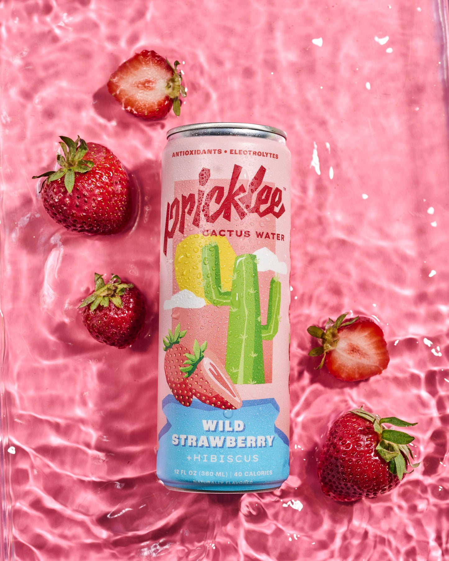 Pricklee Cactus Water - Wild Strawberry (12-pack)