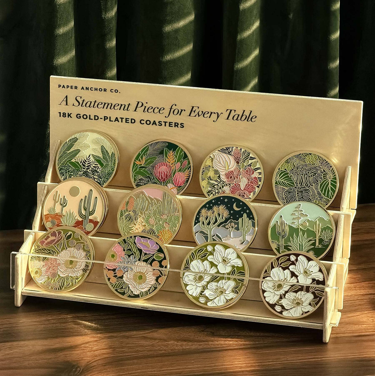 Paper Anchor Co. Drink Coaster Countertop Display (Unfilled)